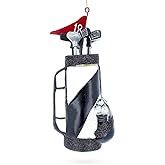 Golf Bag with Clubs Blown Glass Christmas Ornament