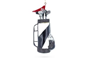 BESTPYSANKY Sporty Golf Bag with Clubs Blown Glass Christmas Ornament