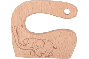 Kids Kitchen Chopper, Compact Size, Ergonomic Design, EcoFriendly Wooden Knife for Kids for Daily Entertainment Age 2-8 (Elep
