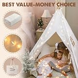 Tiny Land Teepee Tent for Kids with Padded Mat and Lights view 6