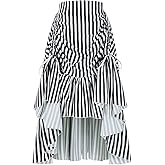 itsjake Women's Steampunk Pirate Skirt Victorian Renaissance High-Low Skirt