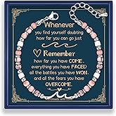 AINILOVE Inspirational Gifts for Women, Wave of Life Wave Bracelet, Life is Tough but so are You Inspirational Bracelets Encouragement Get Well Feel Better Gifts for Women Friend Cheer Up Gift