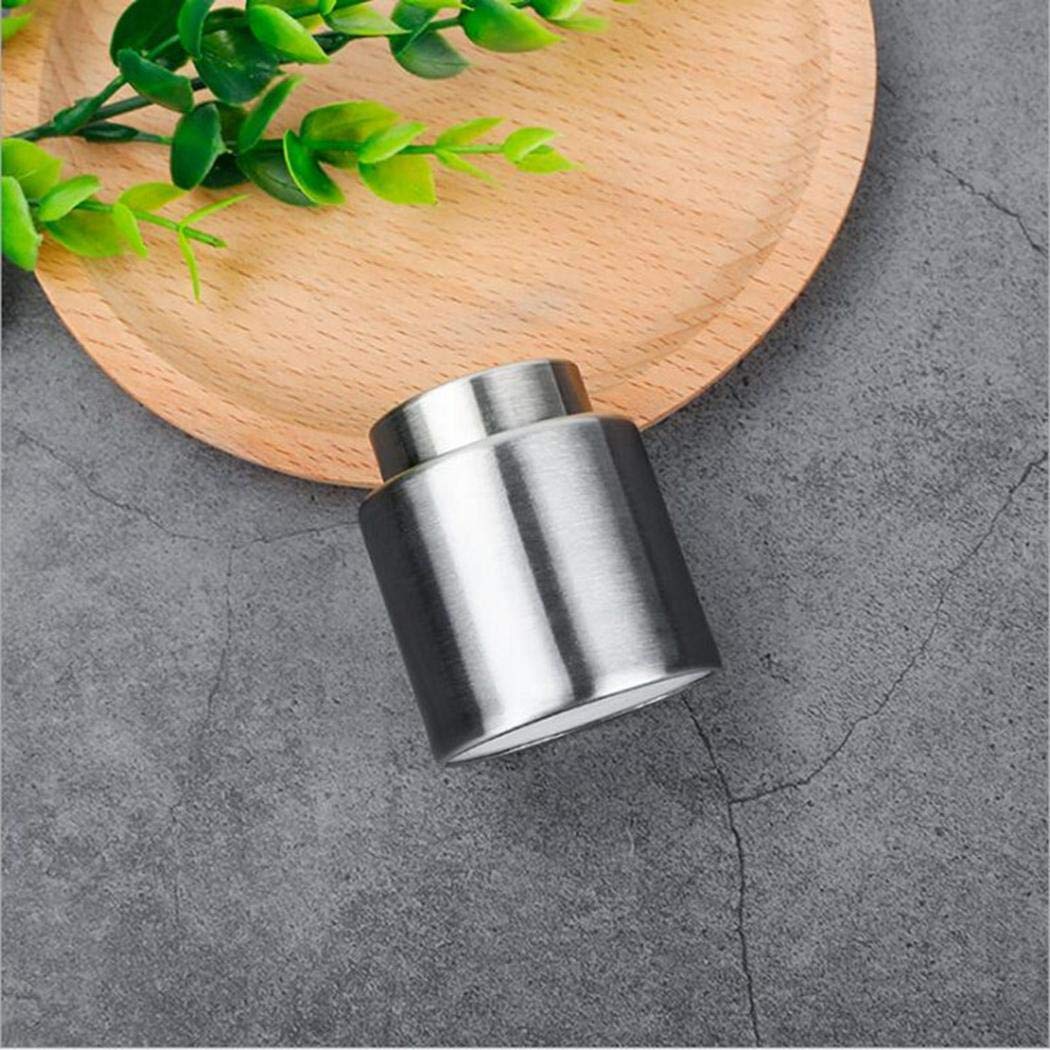 Zuionk Multifunktionale Edelstahlpresse Wine Stopper Beer Champagne Vacuum Plug Korken