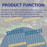Innfeeltech 100 Pcs 1/2W 1% 1KΩ Metal Film Resistor Kit view 4