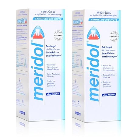 2x Meridol Mundspülung Zahnfleischschutz 400ml - ohne Alkohol
