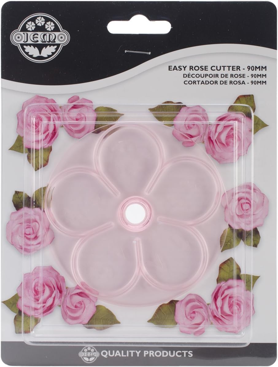 JEM Easy Rose Cutter 90 mm, for Cake Decorating, White - Image 3