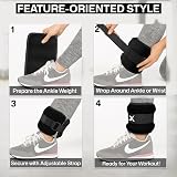 Xn8 Sports Neoprene Ankle Weights Pair 0.5-3kg with Adjustable Straps view 6