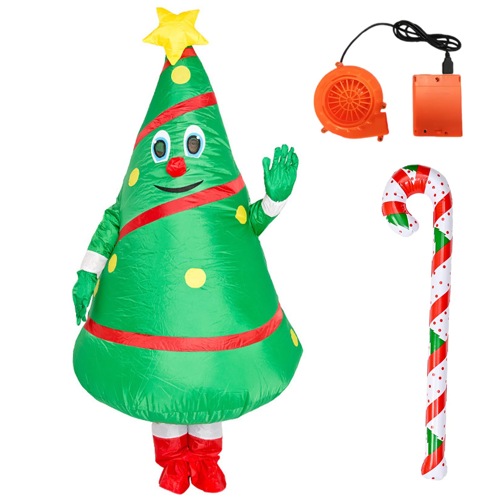 Antsparty Santa Claus Inflatable Costume, Christmas Blow up Costume, Funny Christmas Inflatable Santa Claus Fancy Dress Adult