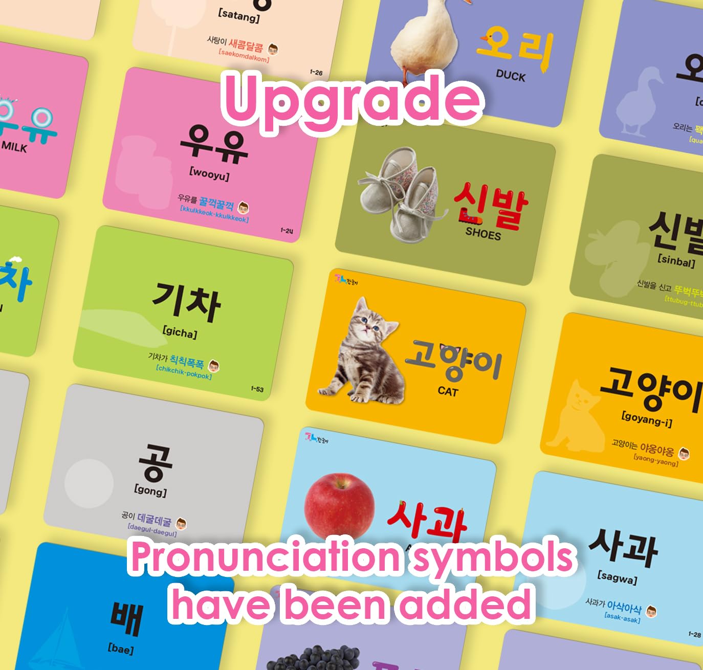 Mua Leveram Korean Flashcards Hangul Word Flash Cards Learn Korean Card ...