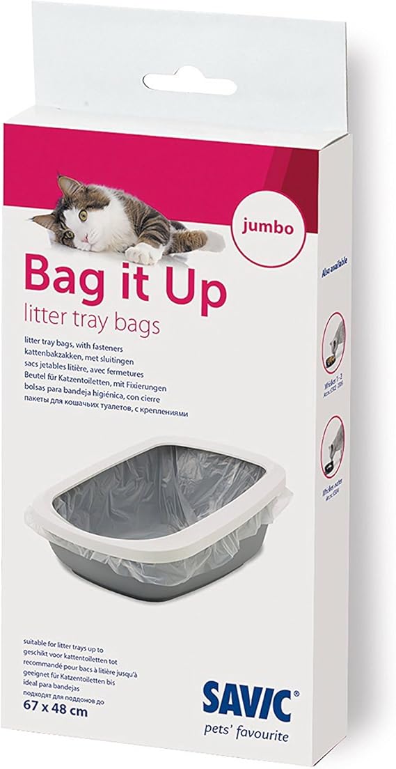 Savic Bag It Up Cat Litter Tray Liner 6 Bags, Giant Amazon.co.uk Pet