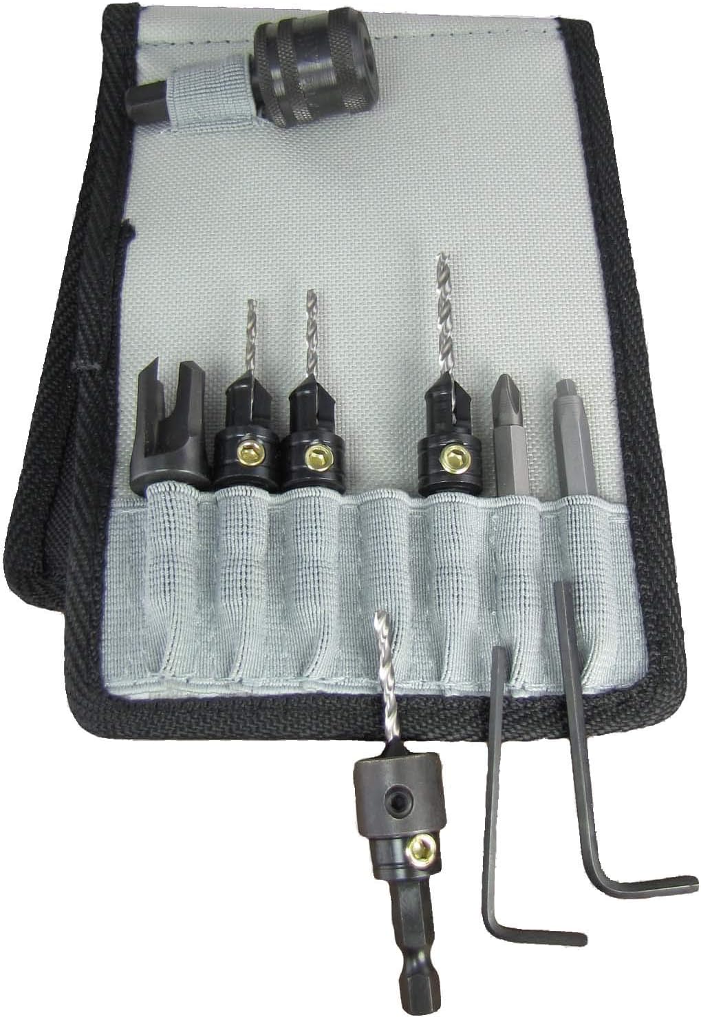 Make it Snappy Tools Deluxe Countersink Set in Belt Clip Pouch #48010