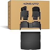 Floor Mats and Cargo Liner Compatible with 2020-2026 Mercedes Benz GLE 350 GLE 450 AMG GLE 53/43 / 63 S (5 Seats, Not for Coupe) : AOMSAZTO Custom Fit All Weather Car Mat Trunk Liner - 1st & 2nd Row