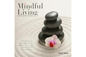 Mindful Living | 2025 7 x 14 Inch Monthly Mini Wall Calendar | Plastic-Free | Brush Dance | Art Quotes Photography Inspiration