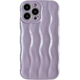 Caseative for iPhone 13 Pro Max Case, Taro Purple | Water Ripple Pattern Curly Wave Frame Soft