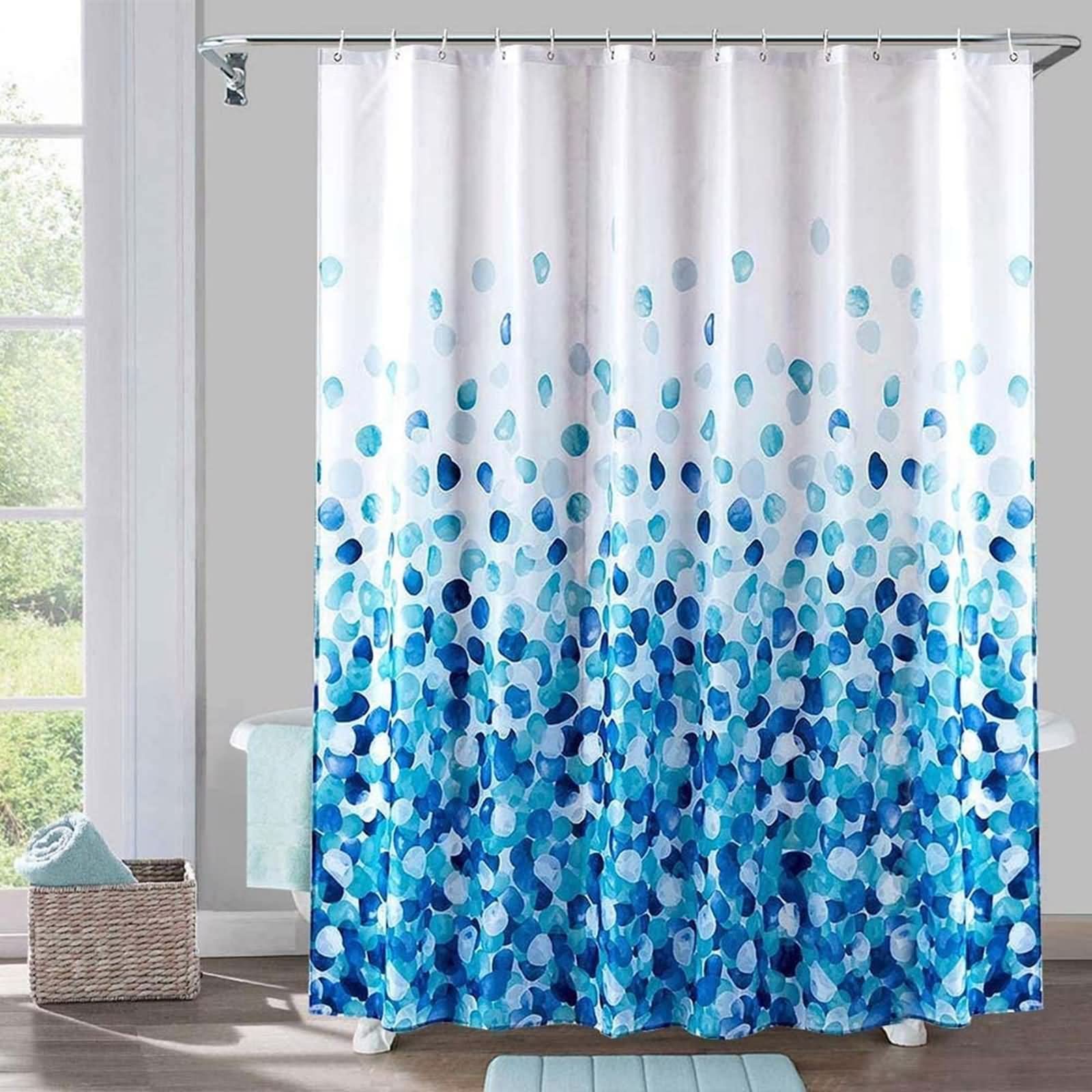 Bishilin Polyester Shower Curtain, Shower Curtain 200cm Mould & Mildew Resistant Fabric 180x200cm (70.8x78.7)