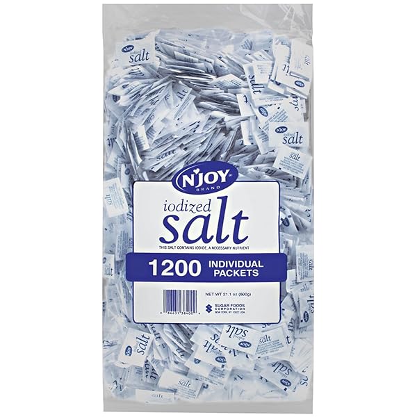 N’JOY IODIZED SALT – 1,200 CT. .5 GM PACKETS