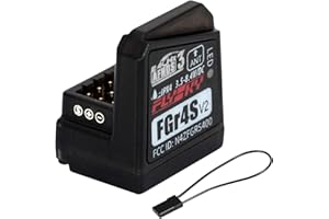 HTLNUZD Flysky FGr4S V2 4CH AFHDS 3 Remote Control 2.4GHz Receiver, Output Compatible with FS-NB4 Noble PL18 RC Transmitter Built-in Single Antenna PWM/PPM/I-Bus for RC Boat Car