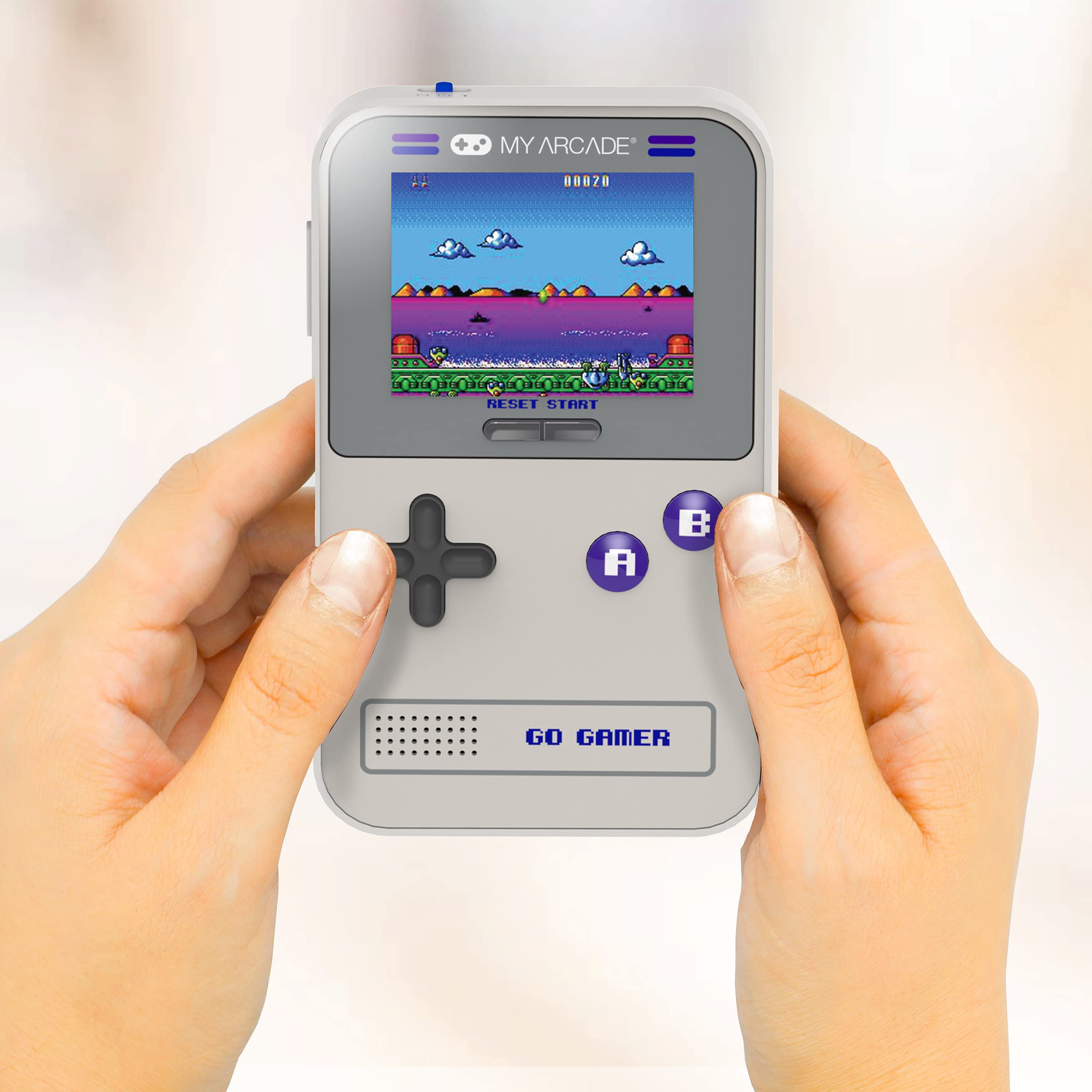 My Arcade Go Gamer Classic-Purple: Portable Electronic Game Console with 300 Games, Full Color 2.5