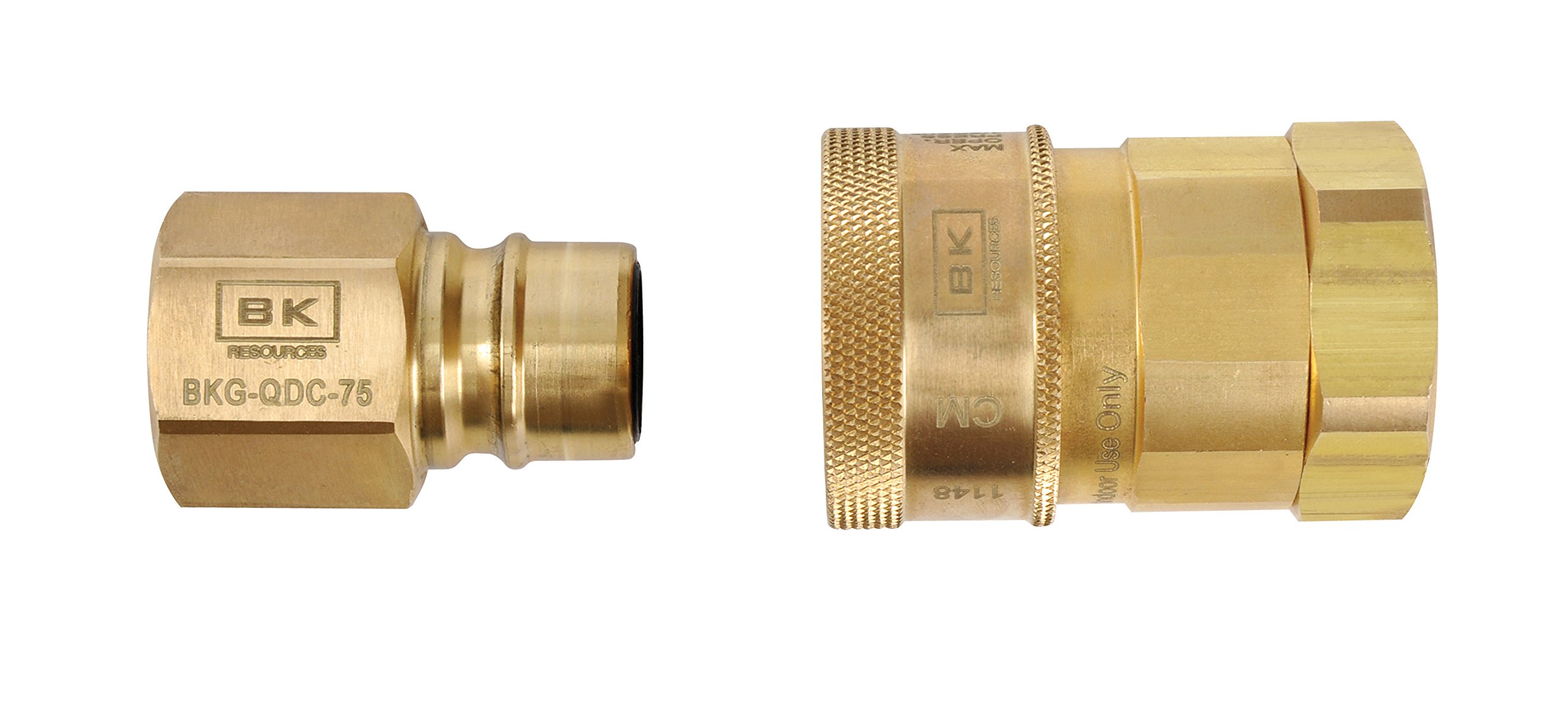 BK ResourceQuick Disconnect Fitting for Gas Hoses, 1/2 Inch Diameter
