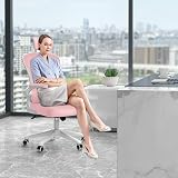 nasPaluro Office Desk Chair High Back Ergonomic Swivel Pink with Adjustable view 8