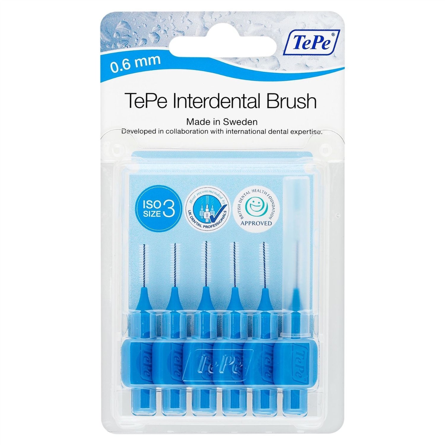 TePe Interdental Brush Blue 0.6mm Pack of 6