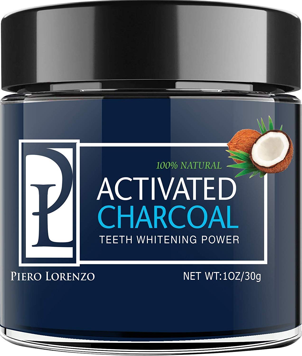 Natural Teeth Whitening Powder Made with Activated Coconut Charcoal