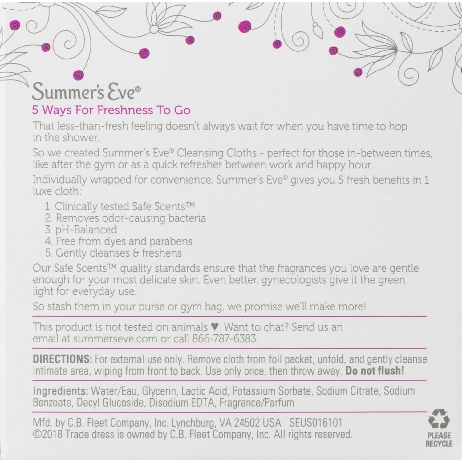Summer's Eve Cleansing Cloths | Simply Sensitive |16 Count | Pack Of 3 | pH-Balanced, Dermatologist And Gynecologist Tested: Health & Personal Care