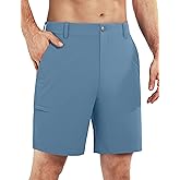 Shallowlulu Men's Golf Shorts 7"/ 10" Stretch Quick Dry Water Resistant Dress Casual Shorts with 6 Pockets Work Hiking Shorts