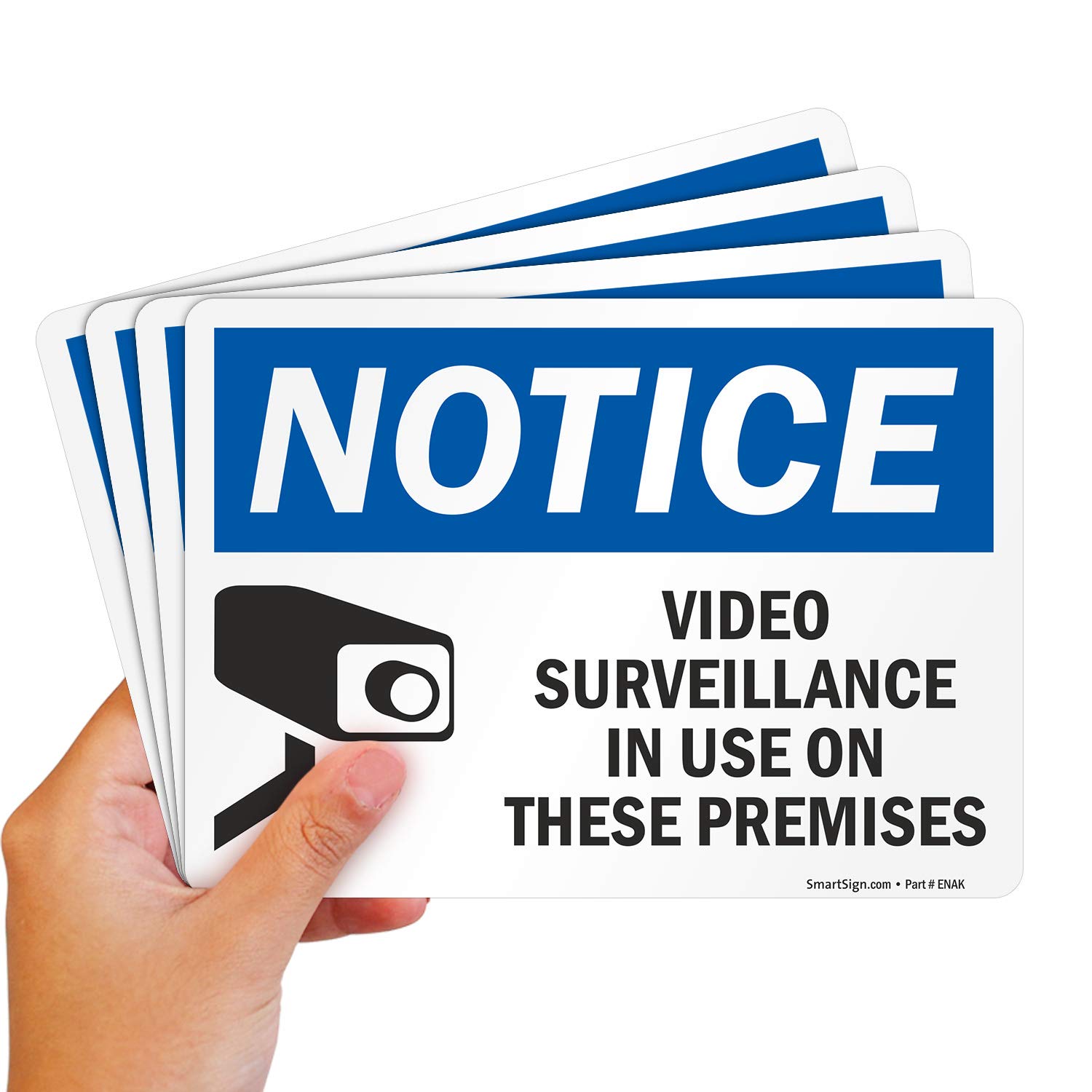 SmartSign (Pack of 4) 5 x7 inch “Notice - Video