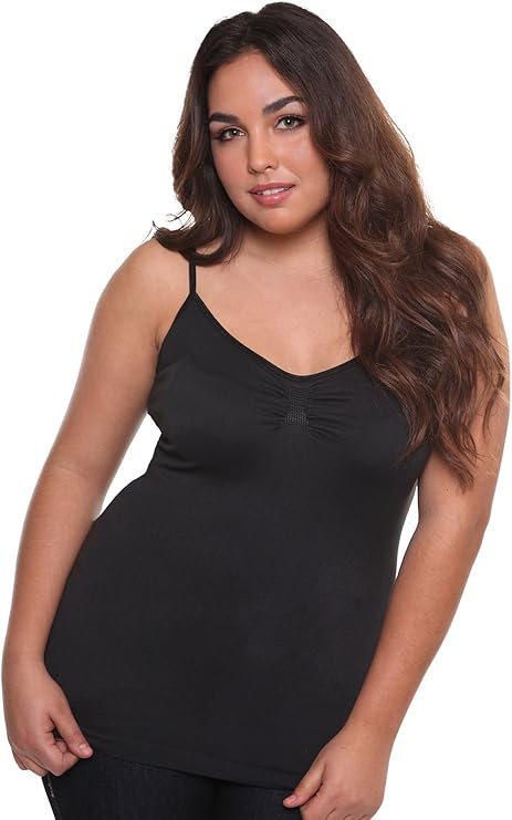 black v neck cami