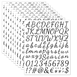 760pcs 10 Sheets Self Adhesive Vinyl Letters
