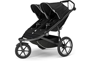 Thule Urban Glide 3 Double Child All-Terrain Stroller, Lightweight, Air-Filled Tires & Suspension, Integrated Hand Brake