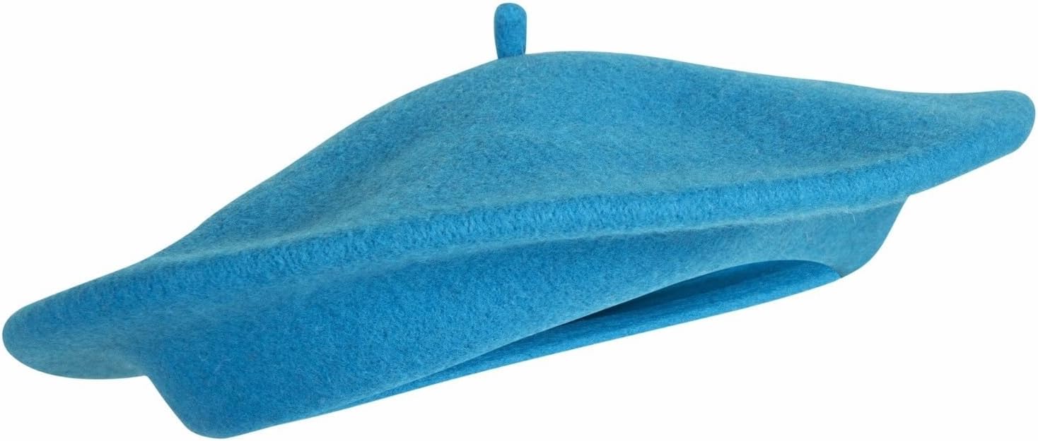 Stylex Beret French Hat Fancy Dress Casual Wear Costume Accessories Mime Adults (Turquoise)