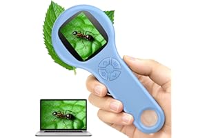 T TAKMLY Microscope for Kids - Mini Pocket Handheld Microscope for Toddlers-STEM Educational Science Kit Toys for Christmas Birthday Gifts Toys for 5 6 7 8 9 10 11 12 Year Old Girls