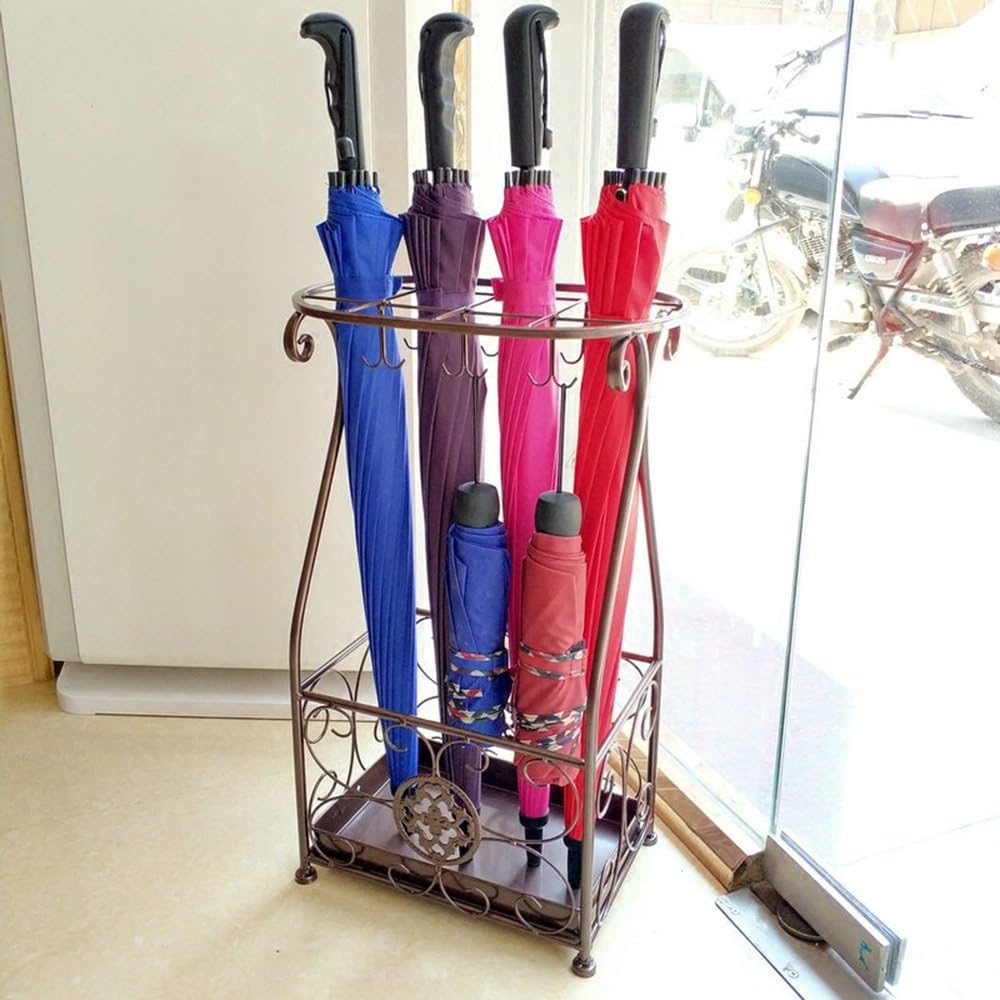 Amazon Com Kxbymx Umbrella Holder Floor Type Umbrella Stand Wrought Iron Umbrella Storage Barrel Outdoor Umbrella Stand Color B Garden Outdoor