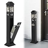 AIWFL Metal Vertical Trash Bin Outdoor Trash Cans