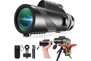 Monocular-Telescope 80x100 High Powered Monoculars High Definition for Adults High Powered with Smartphone Adapter Telescope 