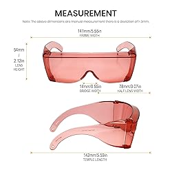Calabria 3000 FL41 Pink Fitover Safety Glasses Wear