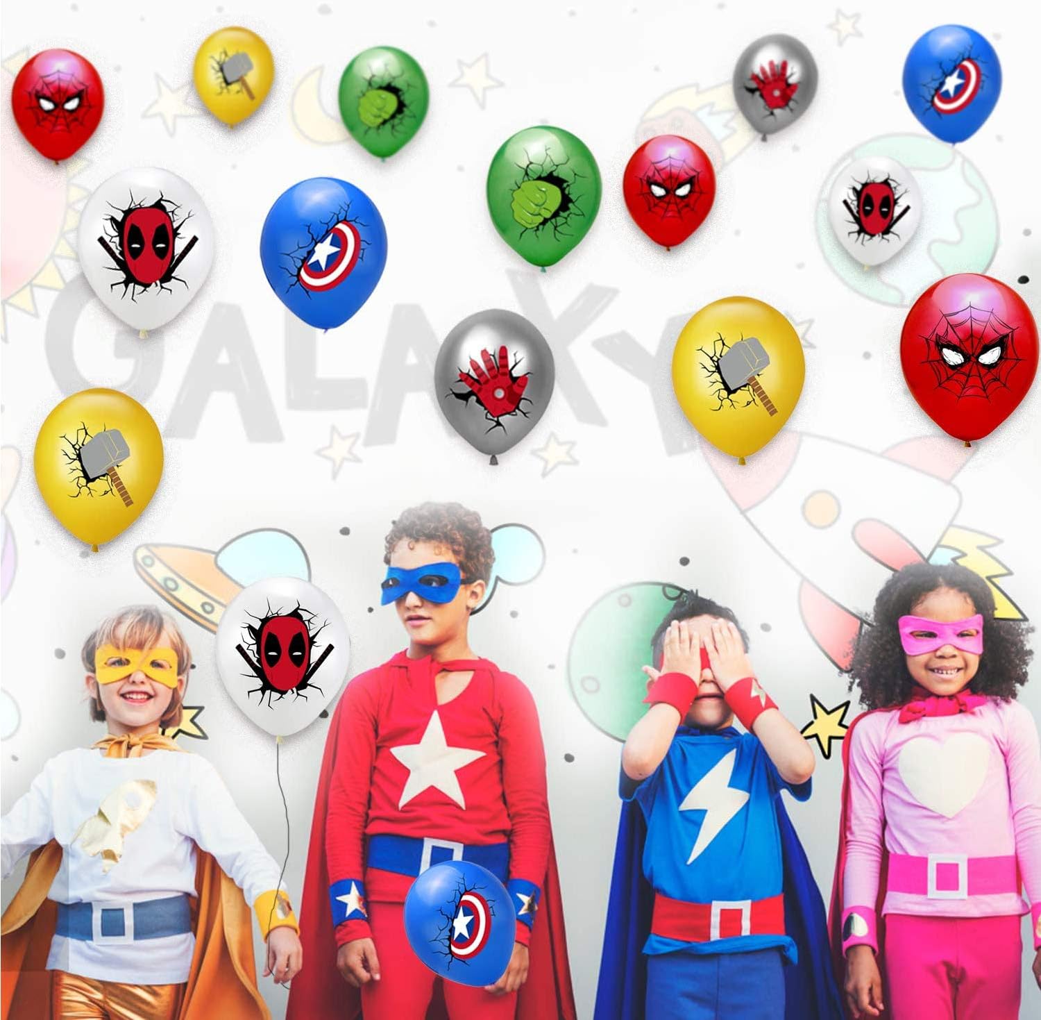 Smiley Decorations D Anniversaire De Super Heros Ballons De Super Heros Ballons De Super Heros Topper Gateau De Super Heros Banniere Fete Super Heros Fournitures De Fete De Super Heros Amazon Fr Jeux Et