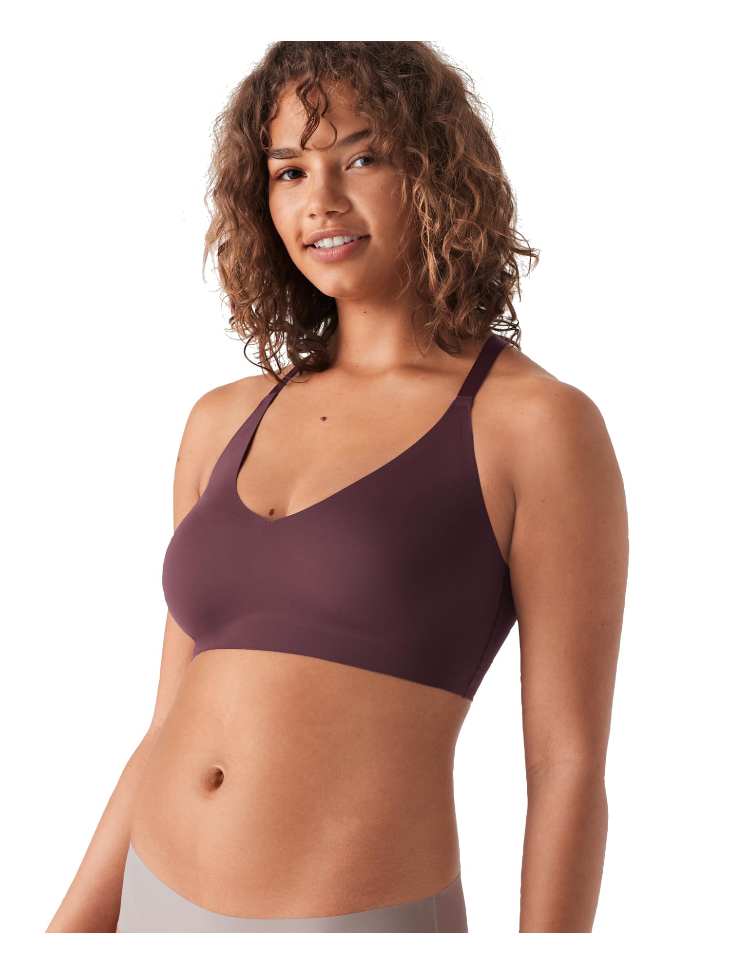 True & Co Women’s True Body Triangle Lace Racerback Bra, Sassafras, X-Small