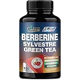 Cadane Berberine Extract - Berberine Supplement with Gymnema Sylvestre, Green Tea & More - 150 Capsules for Immune System, Digestion Health Support