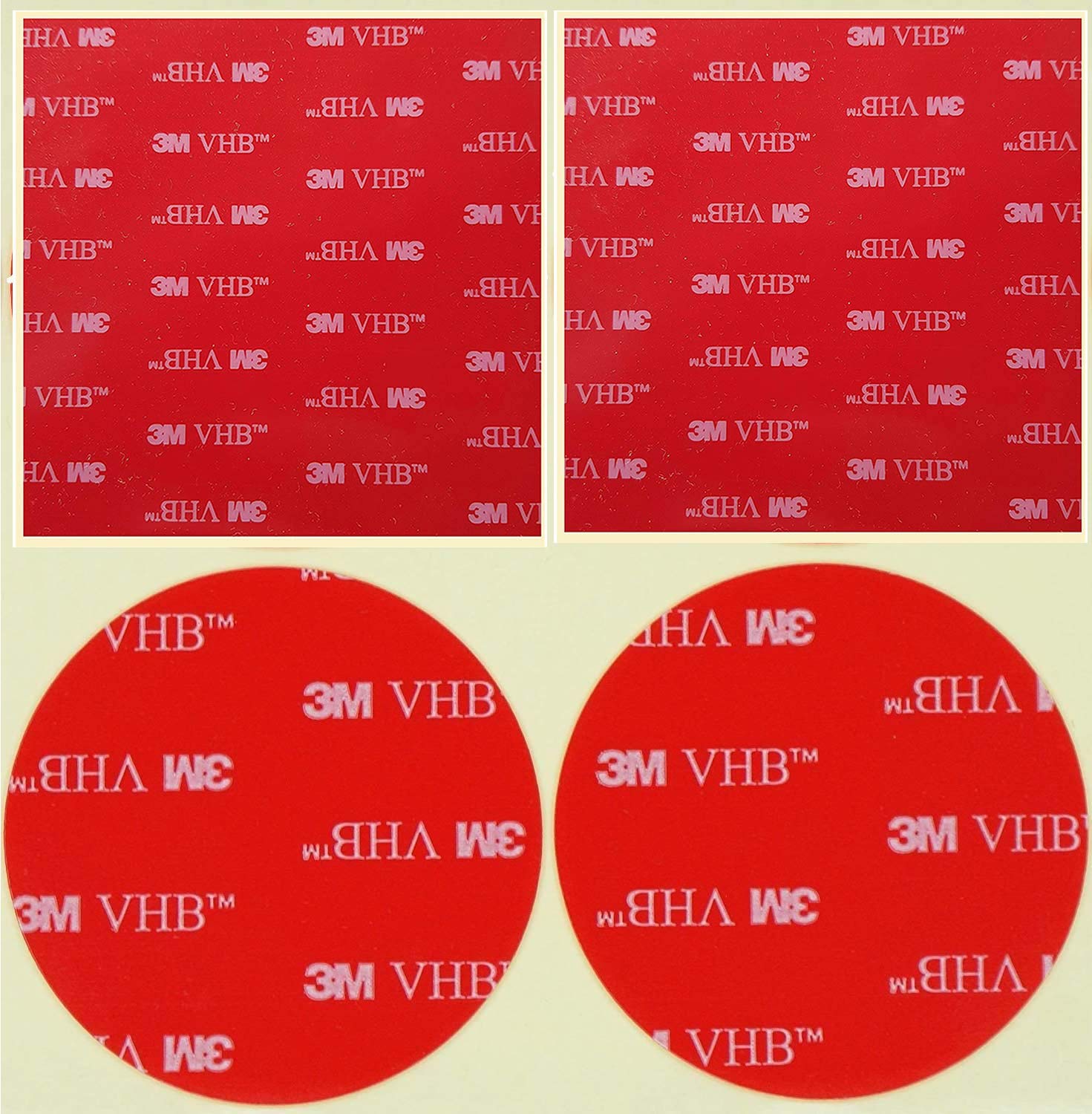 10 Pack 50mm Square/Round Double Sided Clear 3M VHB Self Adhesive Sticky Pads/Strong Adhesive Foam Pads/Extra Strong Stickers for All DIY Including Smoke Alarms/Dash Cams