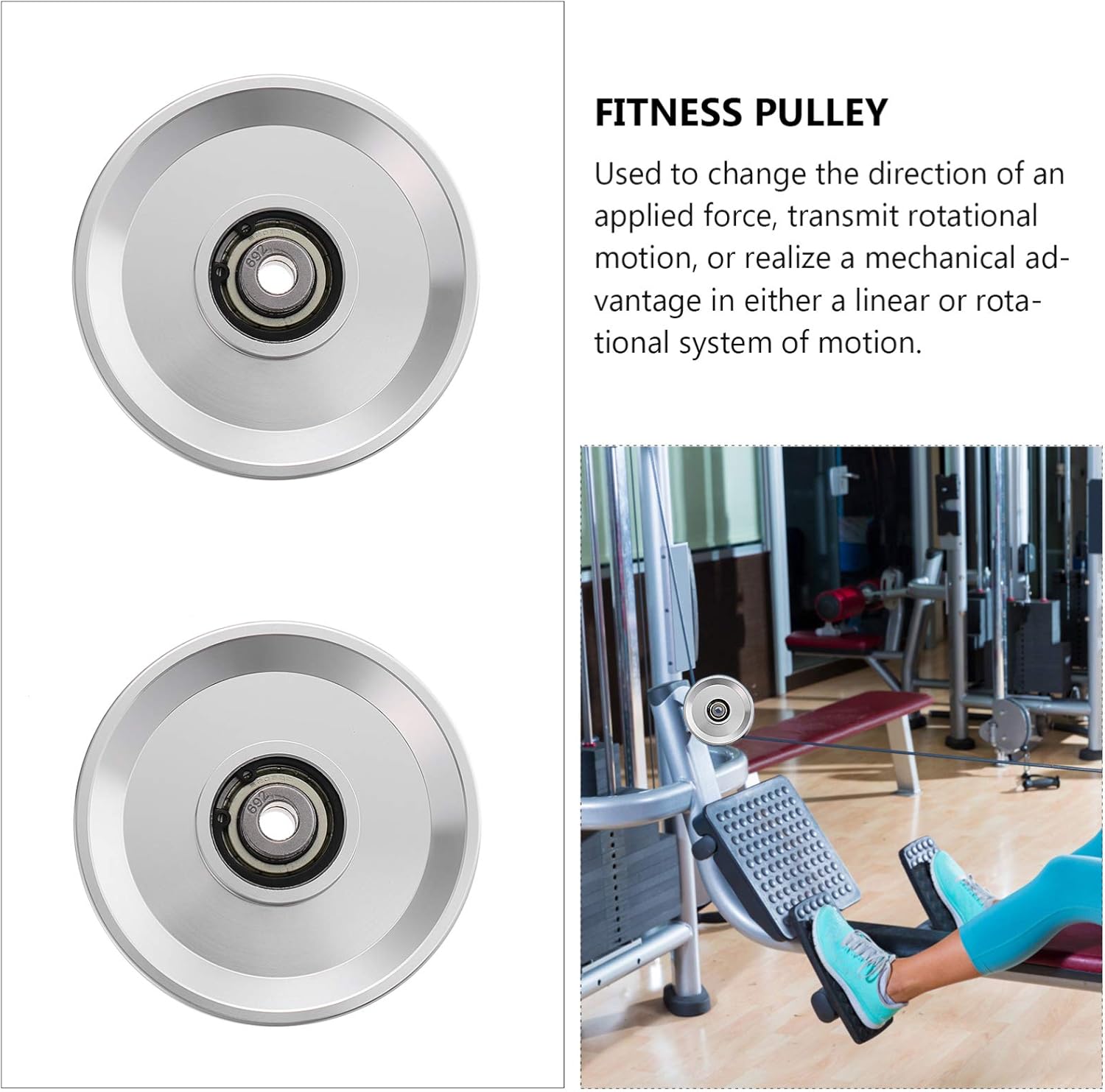 BESPORTBLE Bearing Pulley Wheel Metal V Groove Guide Pulley Abration Rail Ball Bearings Wheel Gym Cable Equipment Accessories for Lifting Handling Moving: Sports & Outdoors