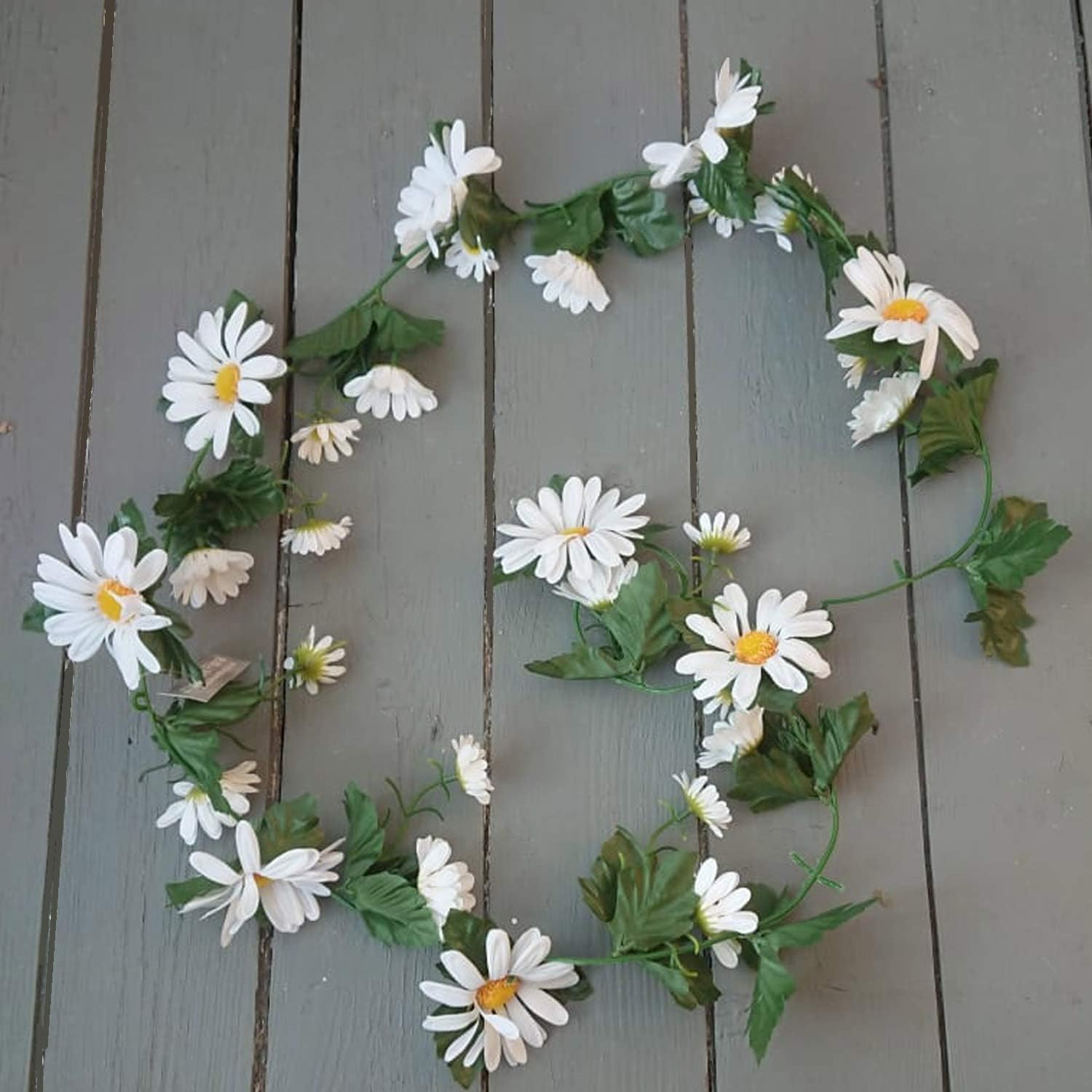 Artificial White Daisy Flower Garland 175cm Summer Flower Garlands