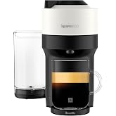 Nespresso Vertuo Pop+ Coffee &amp; Espresso Maker by Breville, Coconut White | Coconut white coffee machine with compact design, 25 fl. oz. side tank, 30 second heat-up and one touch brewing.
