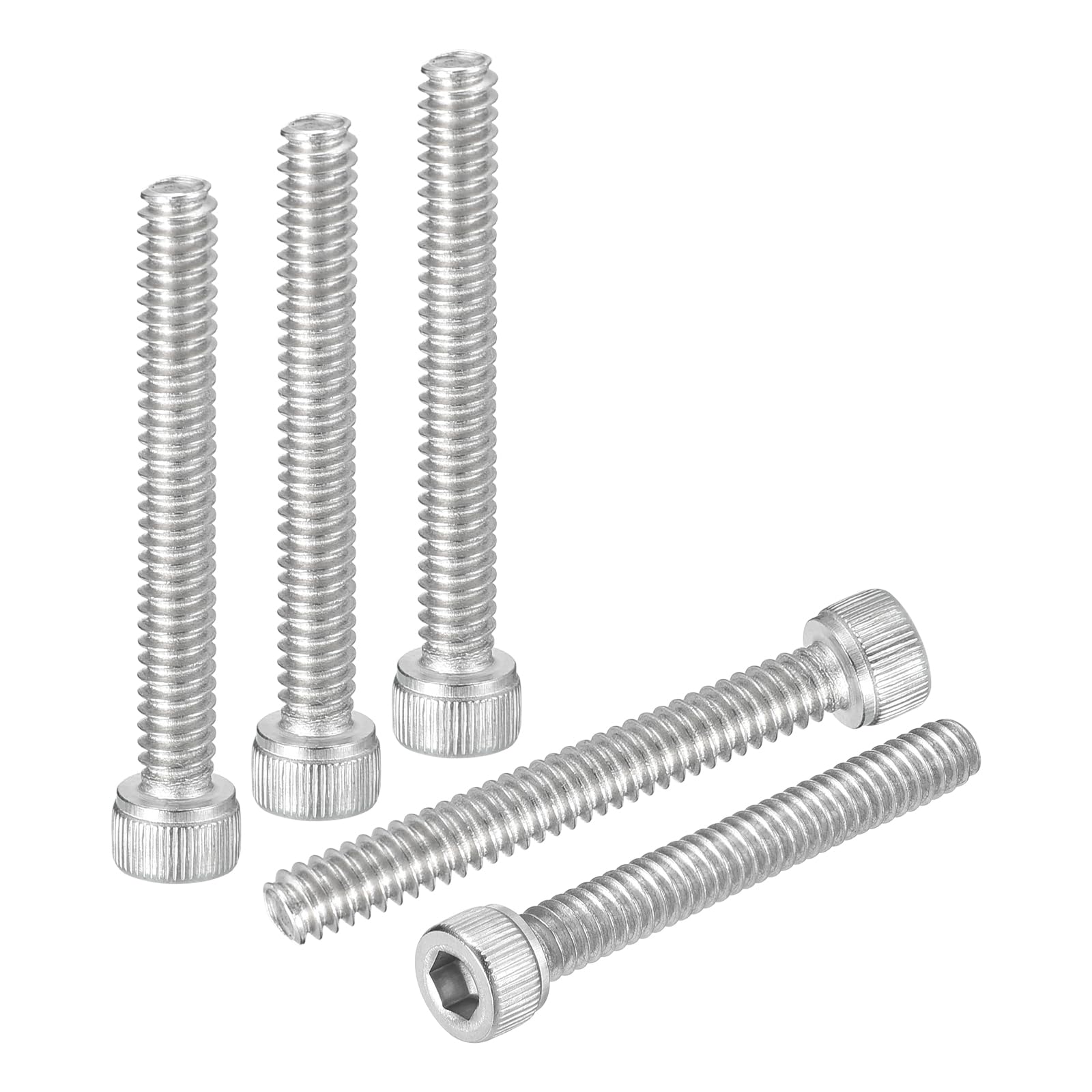DTGN #10-24x2" Socket Head Cap Screws Bolts - 25Pack - Good for Road Bicycle, Mountain Bike, Auto, Motorcycle - 304 Stainless Steel Hex Head Metric Screws - Silver