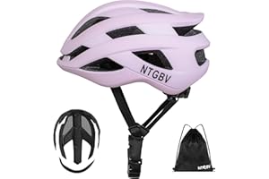 NTGBV Adult Bike Helmet for Men/Women with Helmet Bag 2 Removable Moisture-Wicking Liners Adjustable Dial Comfort Fit Lightweight Shockproof CPSC 1203 Safety Certified for Road-Ready/Urban-Commute/MTB