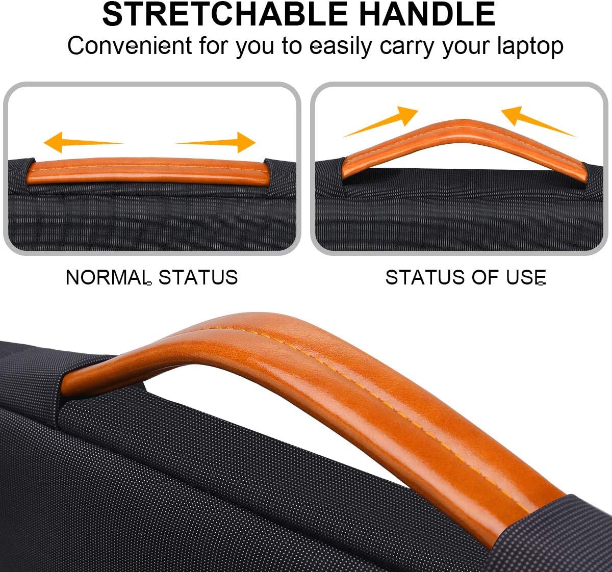 Lacdo 360° Protective 14 Inch Laptop Sleeve Computer Case Portable Bag for Dell Inspiron 14 5481 / HP Stream 14" / Acer Spin 3 / ASUS L402YA / HP Acer Chromebook 14, S330 / Flex 14 Notebook, Black: Computers & Accessories