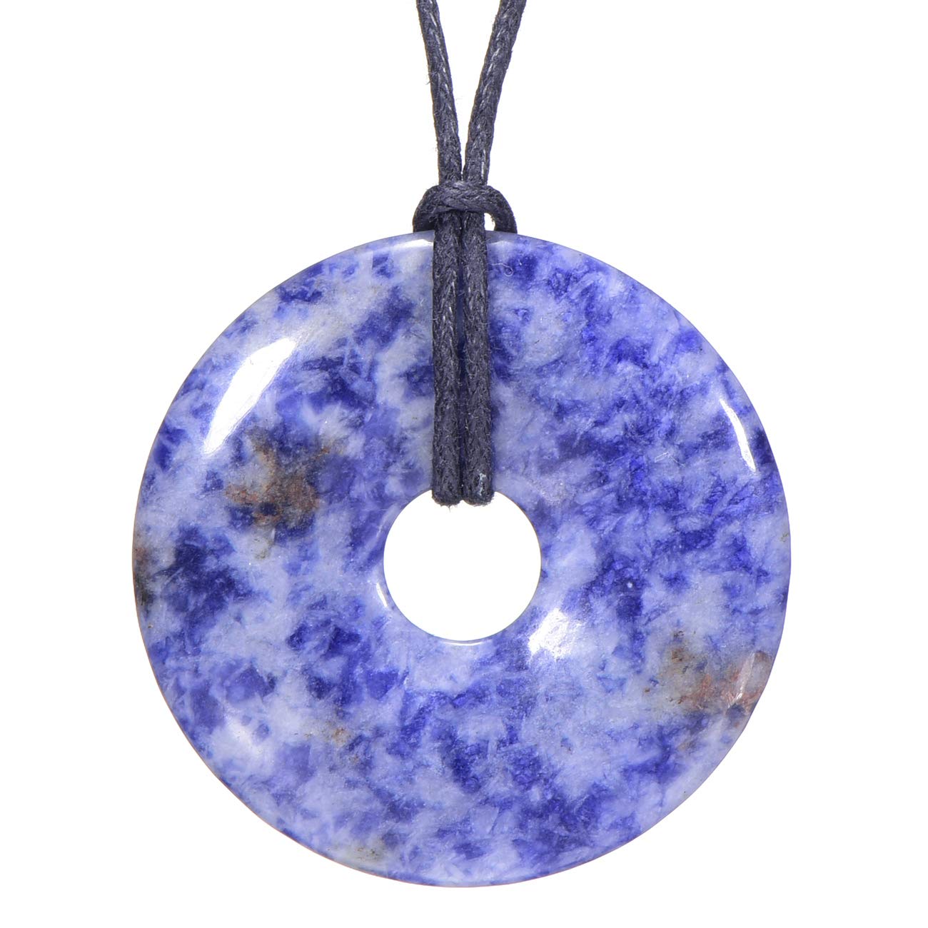 Morella Women's Necklace 31.5 inch - 80 cm Gemstone Donut gem Pendant Brazilian Soladith in a Velvet Bag โ image 1