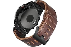 HEMSUT H Soft Horween Leather Watch Band Compatible With Garmin, Strap For Fenix/Forerunner/Approach/MARQ/Quatix / D2 Series/Instinct/Epix/Tactix/Foretrex